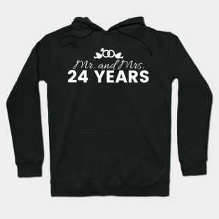 24th Wedding Anniversary Couples Gift Hoodie